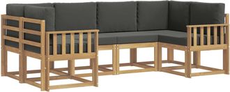 vidaXL Conjunto De Sof&aacute;s De Exterior 6 Uds. Blanco Y Antracita Vidaxl