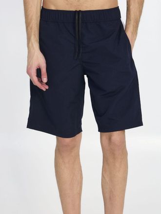 Palm Angels Mens Overlogo Swimshorts - Navy - Size Small