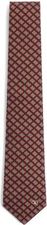 Valentino Garavani Chamber Pattern Vlogo-plaque Tie
