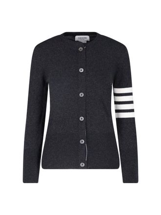 Thom Browne Dark Grey Cashmere 4-Bar Cardigan