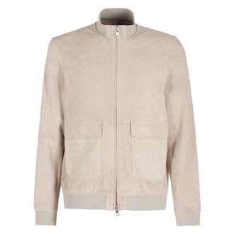 Duno Leather Jackets, male, Beige, Size: XL Bomber Octane Bolgheri