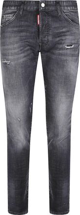 Dsquared2 Teddy Faded Distressed Slim-Fit Jeans