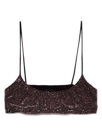 Andamane sequin-embellished top - Brown