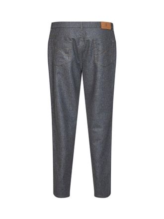 Brunello Cucinelli Mens Trousers Five-Pocket Virgin Wool Medium Grey