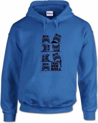 Bang Tidy Clothing Mens This is How I Roll 4X4 Four Wheel Drive 4WD Off Road Hoodie Royal-XXL