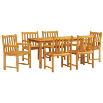 vidaXL Vidaxl Conjunto De Comedor De Jard&iacute;n 7 Pcs Marr&oacute;n