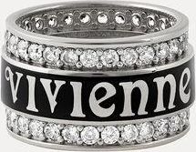 Vivienne Westwood Jacob Ring Platinum-white-cz-black-resin Platinum-white-cz-black-resin Unisex