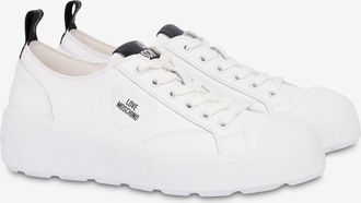 Love Moschino Sneakers in vitello - Bianco