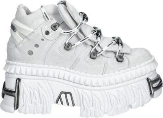 VETEMENTS Fire Platform Sneakers - Dames - Sneakers - Wit - 41 EU - Leer - Schoenen