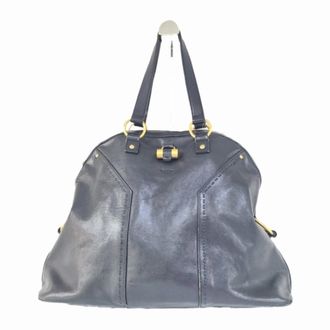 Saint Laurent Leather Handbag With Gold Womens Hardware (Pre-Owned)