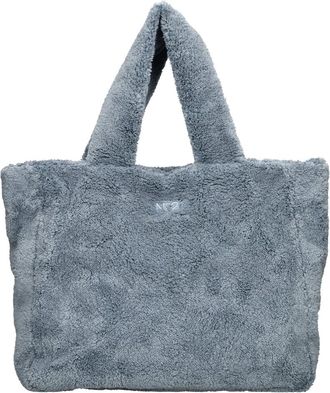 N&deg;21 Faux Fur Tote Bag - Dames - Shoppers - Blauw - ONE Size - Tassen