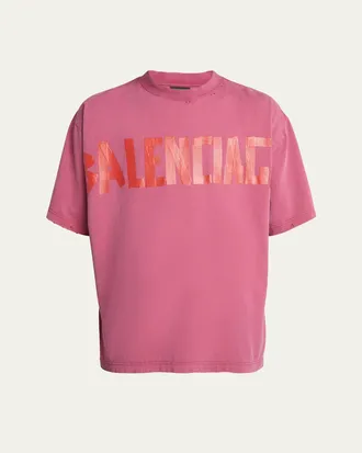 Tシャツ・カットソー BALENCIAGA SS25 SHIFTED T-SHIRT (824285TSVV1 1441) Balenciaga Logo T-shirt Medium Fit | Saks Fifth Avenue