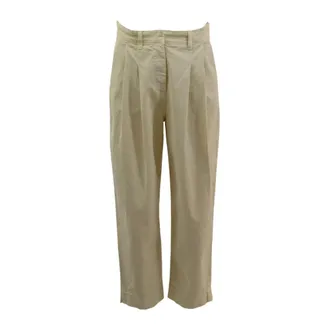 Brand Unique Wide Trousers, female, Beige, Size: M Cargo Wide Trousers