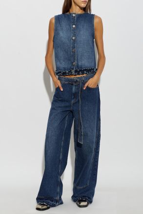 Baum Und Pferdgarten Madie Denim Top, Womens, Blue