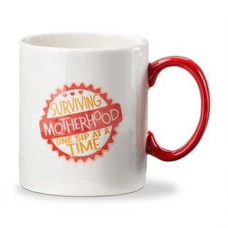 Tag Surviving Motherhood One Sip A Time Earthenware Mug Multi 16 oz 3.75x4 in in Multicolored at Nordstrom