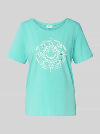 s.Oliver Red Label Regular Fit T-Shirt aus Baumwoll-Mix in Hellblau, Gr&ouml;&szlig;e 40