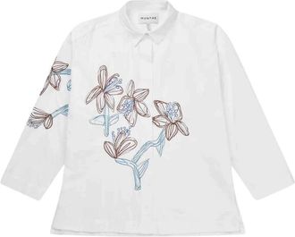 Munthe Nicolette Shirt - Dames - Overhemden - Wit - S - Katoen - Overhemden