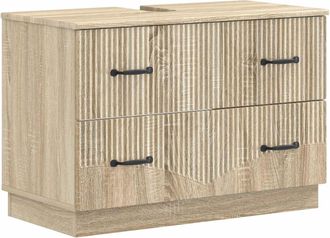 vidaXL Mueble De Lavabo Para Ba&ntilde;o Hoorn Roble Sonoma 82 X 41 X 56 Cm Vidaxl