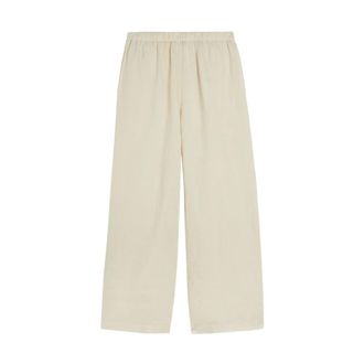 Aspesi Wide Trousers, female, Beige, Size: 2XS Linen Trousers