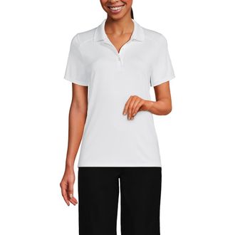 Lands End School Uniform Short Sleeve Feminine Fit Rapid Dry Polo Shirt in White at Nordstrom, Size Xx-Small