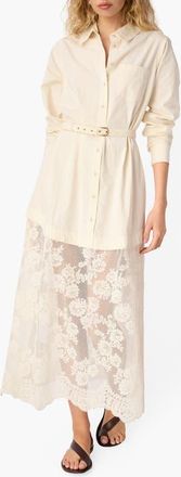 Cami NYC Niveen Belted Shirtdress in Macadamia at Nordstrom, Size X-Small