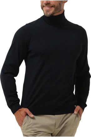 HUGO BOSS Truien & Vesten, Heren, Blauw, XL, Wol, Musso-P Rollneck Sweater