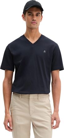 Marc O'Polo V-Shirt MARC OPOLO, Herren, Gr. XXL, schwarz navy, Obermaterial: 100% Baumwolle, V-Ausschnitt, Shirts V-Shirt