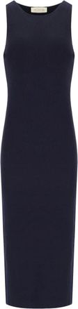 Max Mara Vetusta Jurk - Dames - Maxi kleedjes - Blauw - M - Polyester - Kleedjes