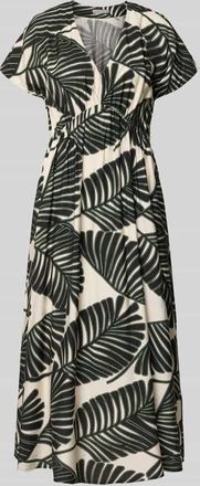 Christian Berg Midikleid aus Viskose-Mix mit floralem Allover-Print in Sand, Gr&ouml;&szlig;e 34