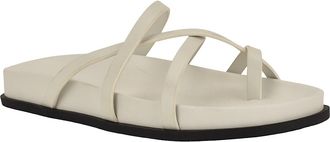 Calvin Klein Womens Womens Helden Sandal - Open White - 7H