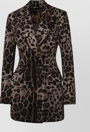 Dolce & Gabbana leopard-print double-breasted blazer