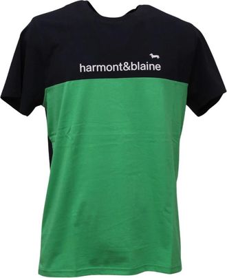 Harmont & Blaine Korte Mouw T-shirt - Heren - T-shirts - Blauw - XL - Katoen - Tops