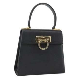 Ferragamo Pre-owned Handtas - Dames - Vintage Handtas - Zwart - ONE Size - Leer - Vintage