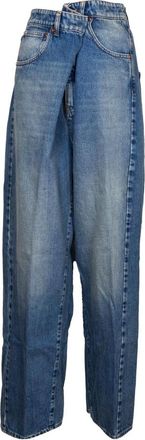 Erika Cavallini Semi Couture Dames, Jeans, Blauw, Maat: 2XS Denim