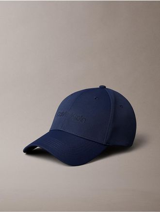 Calvin Klein Mens Standard Logo Embroidery Baseball Cap - Navy
