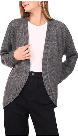 Vince Camuto Long Sleeve Open Cardigan Womens Sweater Medium Heather Grey : XS, Acrylic/Polyester/Spandex