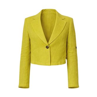 Marella Blazers, female, Yellow, Size: L Emmpapiro Button Jacket