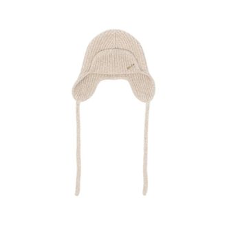 Borsalino Reinhold Ribbed Ear-flap Beanie Hat