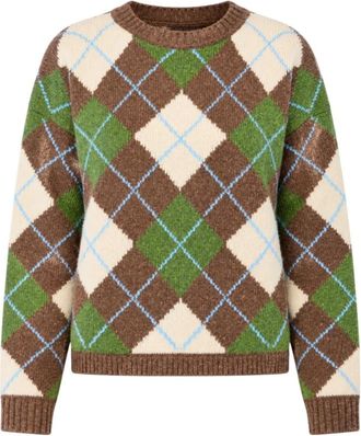 Max Mara Ronde hals gebreid - Dames - Ronde hals truien - Veelkleurig - S - Wol - Truien & Vesten