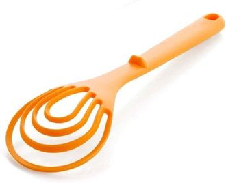 OEM Cuchara Multifuncional De Pl&aacute;stico Pp Para Batir, Ideal Para Huevos Revueltos Y Leche. Color Naranja