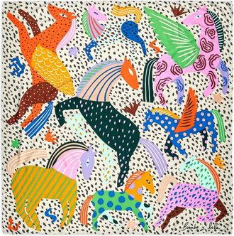 Bimba & Lola horse-print scarf - women - Polyester - One Size - Neutrals