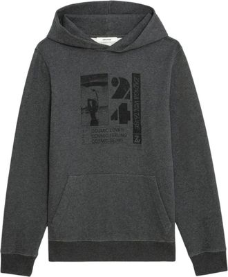 Zadig&Voltaire Felpa Cosmic Photoprint - - Sweatshirts & Hoodies - Uomo - Grigio - S