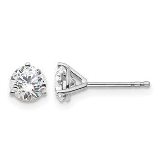 Diamond2Deal 14k Gold 1 1/4 ct Round Lab Grown Diamond Stud Earrings VS Clarity, G-H Color
