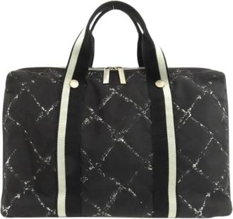 Chanel Pre-owned Weekend Bags, female, Black, Size: ONE SIZE Pre-owned Vintage Nylon Tote
