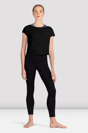 Bloch Ladies Kiera V Back Top, Black