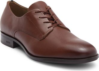 BOSS Colby Plain Toe Derby in Medium Brown at Nordstrom Rack, Size 13Us / 12Uk