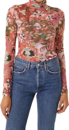 Misa Nadja Top In Resort Batik Mesh