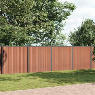 Berkfield Home Durable Fence Panel Brown 1045x186 cm WPC