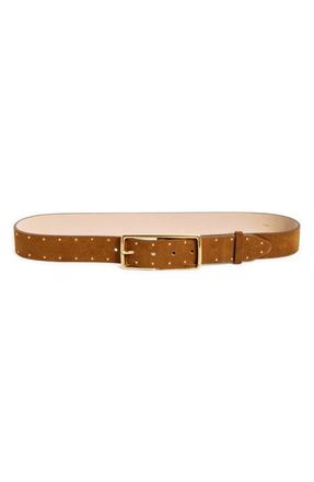 Rag & Bone Rebound Studded Suede Belt in Brown at Nordstrom, Size X-Small