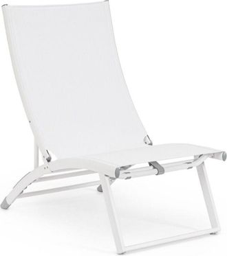 BIZZOTTO Poltrona Lounge reclinabile Taylor struttura in alluminio, da 53 x 166.5 x 90 cm -Bianco